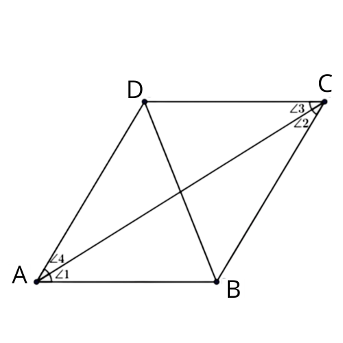 A diagram of the given rhombus
