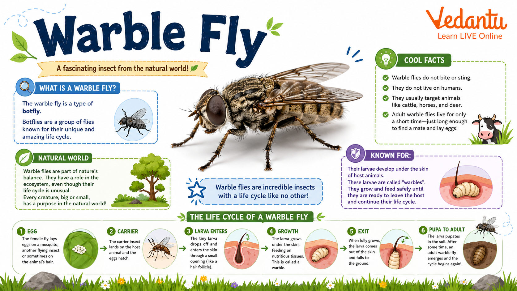 Warble Fly insect close view