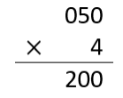 First step of decimal multiplication