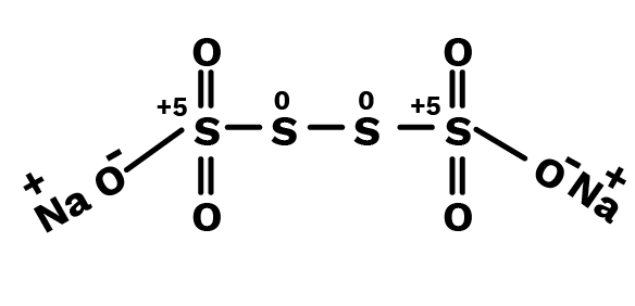 Structure of sodium tetrathionate