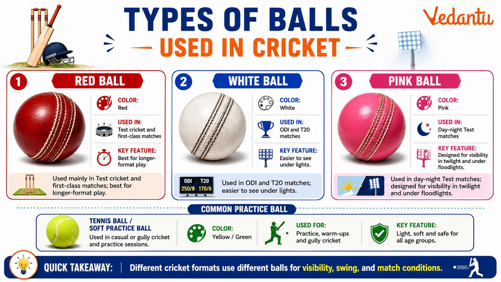 Types of Balls Used in Cricket
