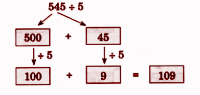 (b) 545 ÷ 5