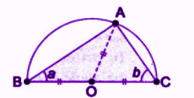 Let BC be a diameter of the circle with centre O, and let A be a point on the semicircle..png