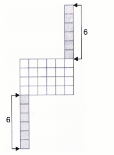 2 vertical strips of 3 units each + 1 vertical strip of 3 units