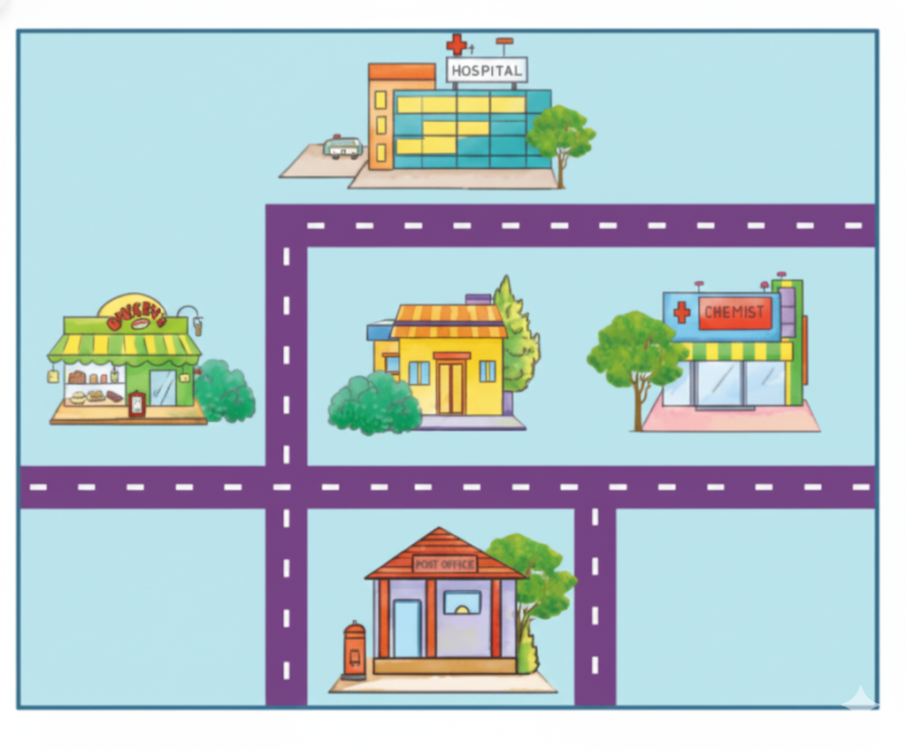a picture showing different direction