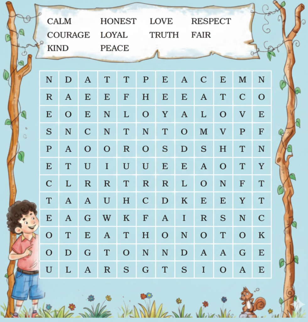 A. Find the given words