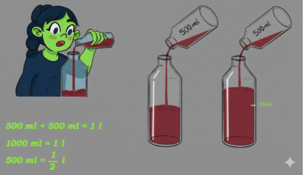 How many 500 ml bottles will fill a 11 bottle.