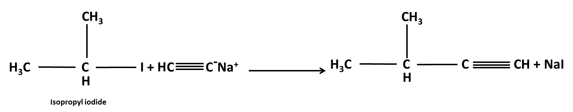 preparing 3-methyl but -1 – yne by starting with ethyne