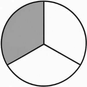 shape shows one-third