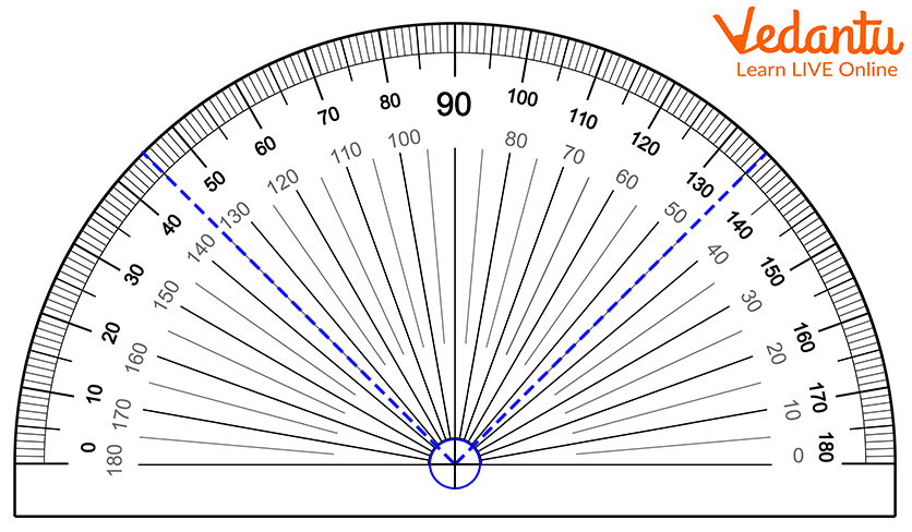 Semi-circular shaped protractor