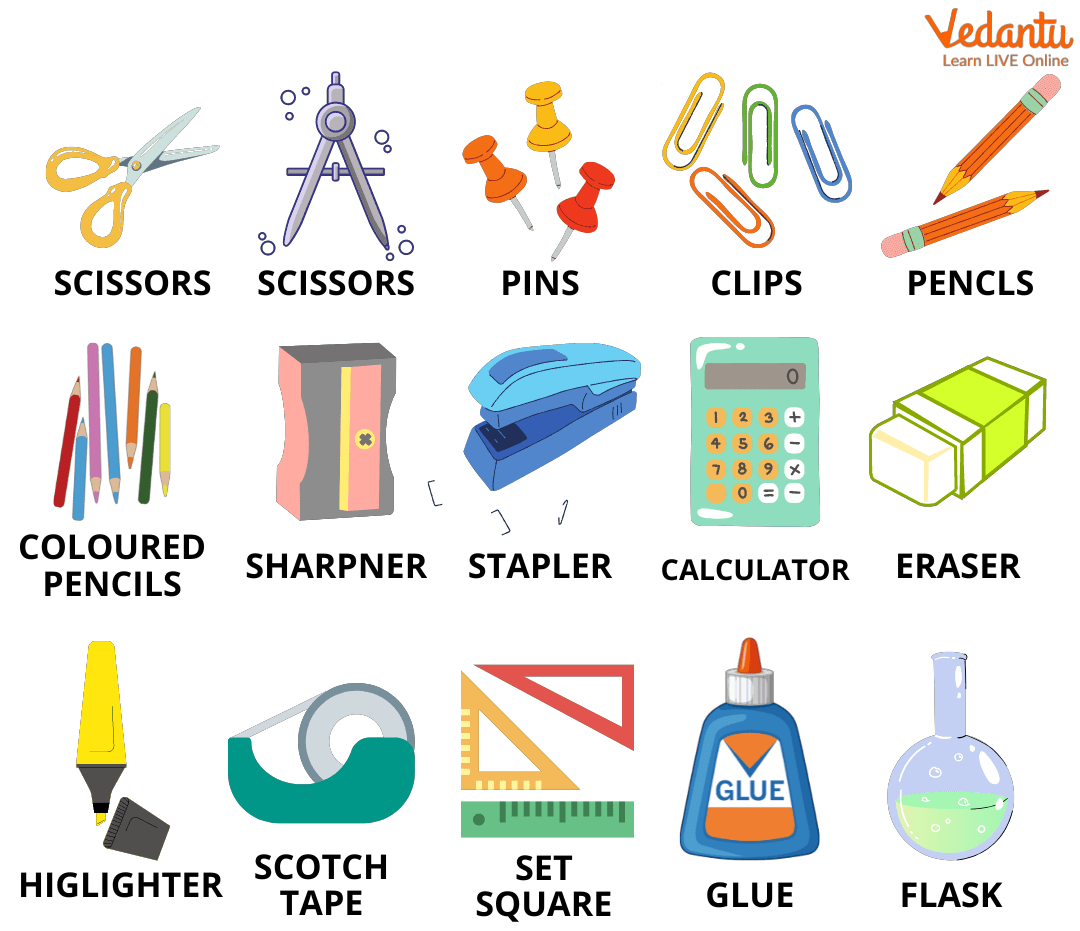 A List of Some of the School Objects
