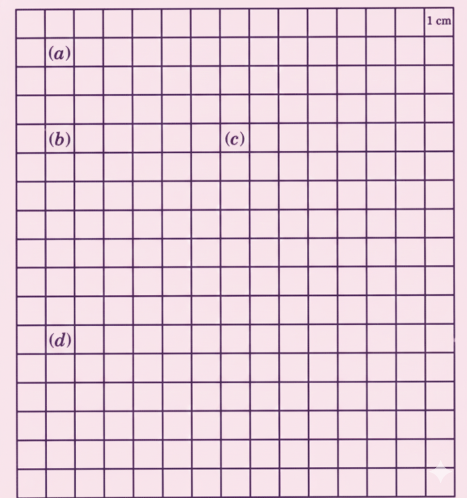 Tick the shapes with the same perimeter. Find the areas of these shapes solution