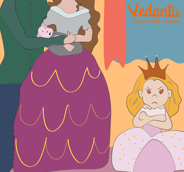 The unhappy and jealous princess