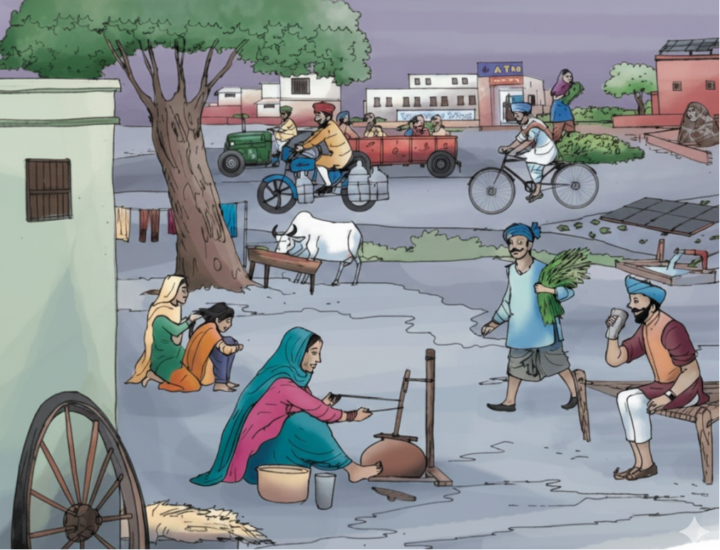 Jaipur has a hot and dry climate, whereas hill regions like Shimla and Sikkim have a cool climate with lush greenery