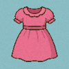A pink dress