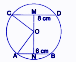 Since the line joining the centre of a circle to the midpoint of a chord is perpendicular to the chord.png