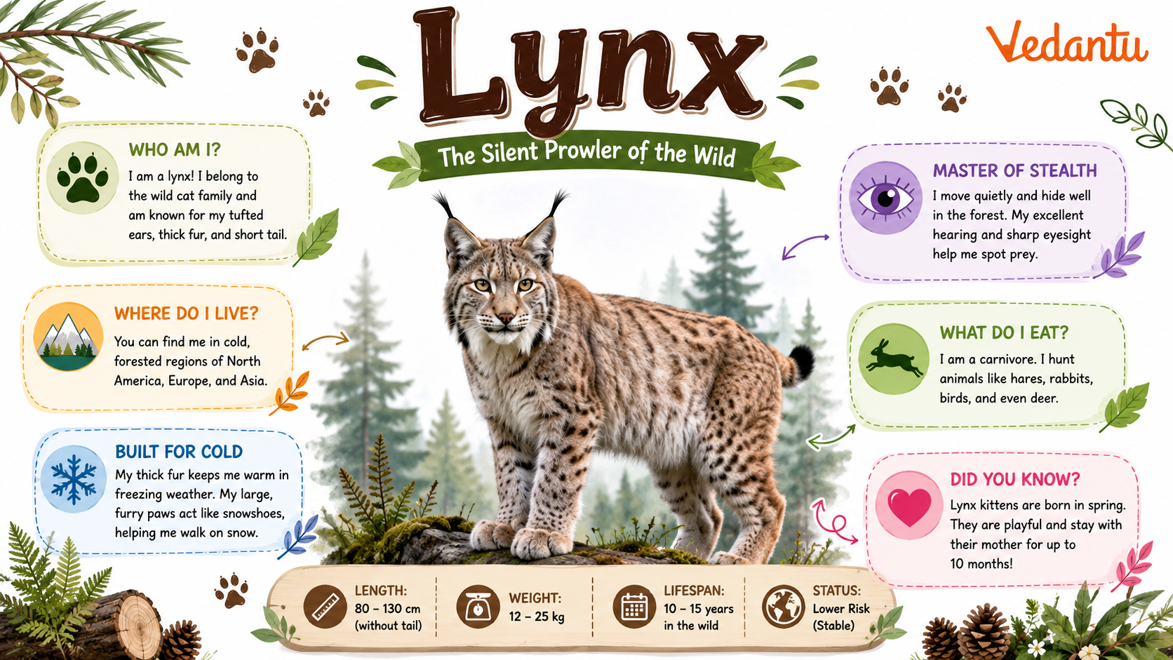 Lynx wild cat with tufted ears and thick fur