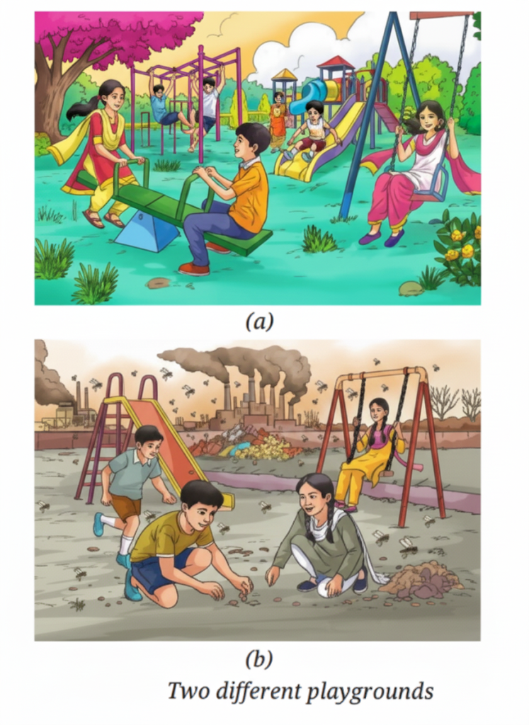 Two different playground