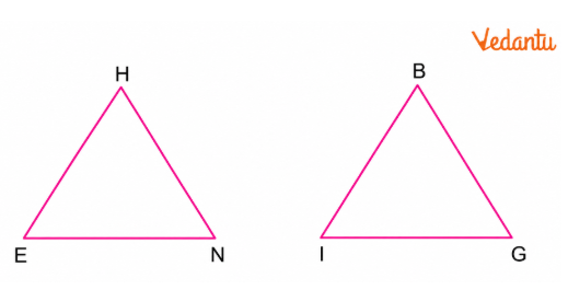 Question 1. Suppose ∆HEN is congruent to ∆BIG. List all the other correct ways of expressing this congruence.