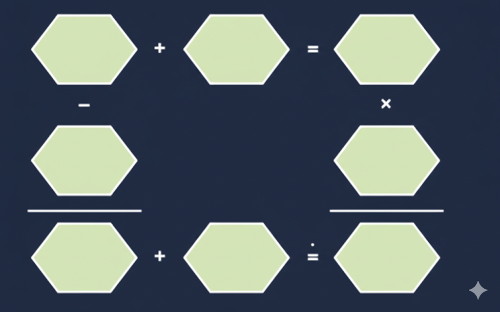 Place the numbers 1 to 8 in the following boxes so that all the four operations, division, multiplication, addition and subtraction are correct. No number must be repeated