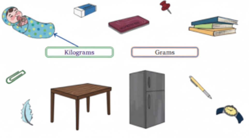 Match the unit convenient for measuring each of the following objects.
