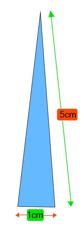 A Triangle with Base = 1 cm and One Side = 5cm