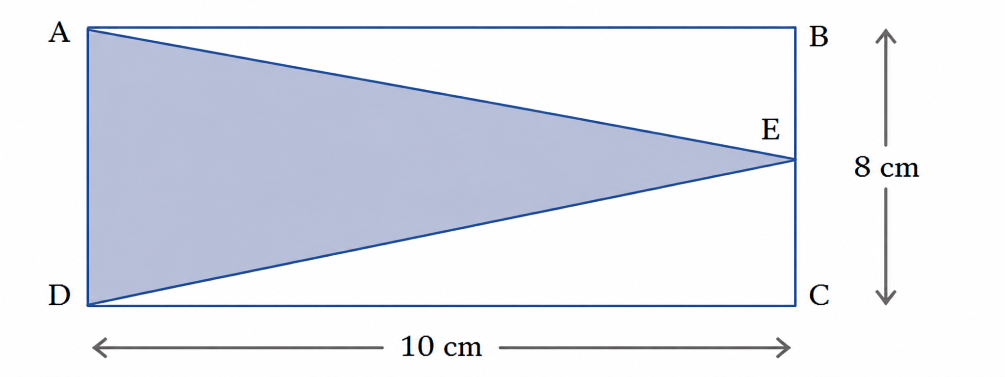 Find the area of triangle ADE in Fig.png