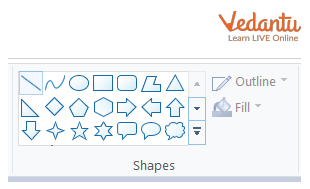 Shapes in the Home Tab of MS Paint