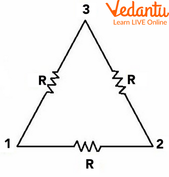 Triangle Resistors Equivalent Resistance
