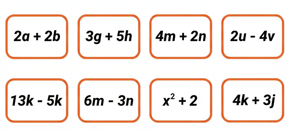 Using our understanding of how parity behaves under different operations, identify which of the following algebraic expressions give an even number for any integer values for the letter-numbers.