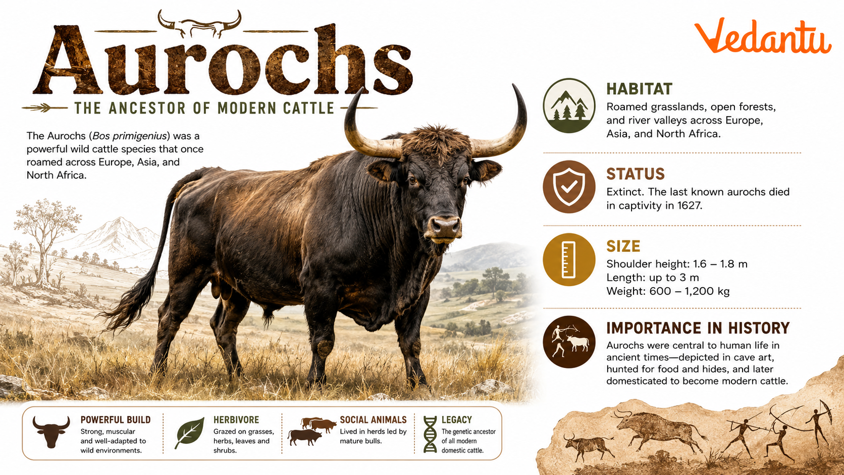 Aurochs ancient wild cattle species