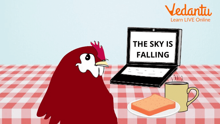 The little chicken saying, The Sky is Falling
