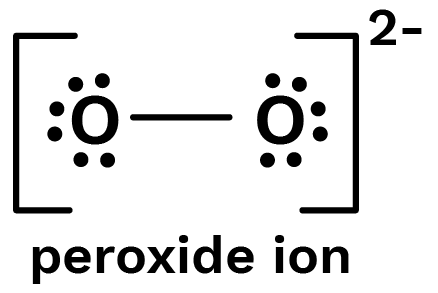 Structure of peroxide ion