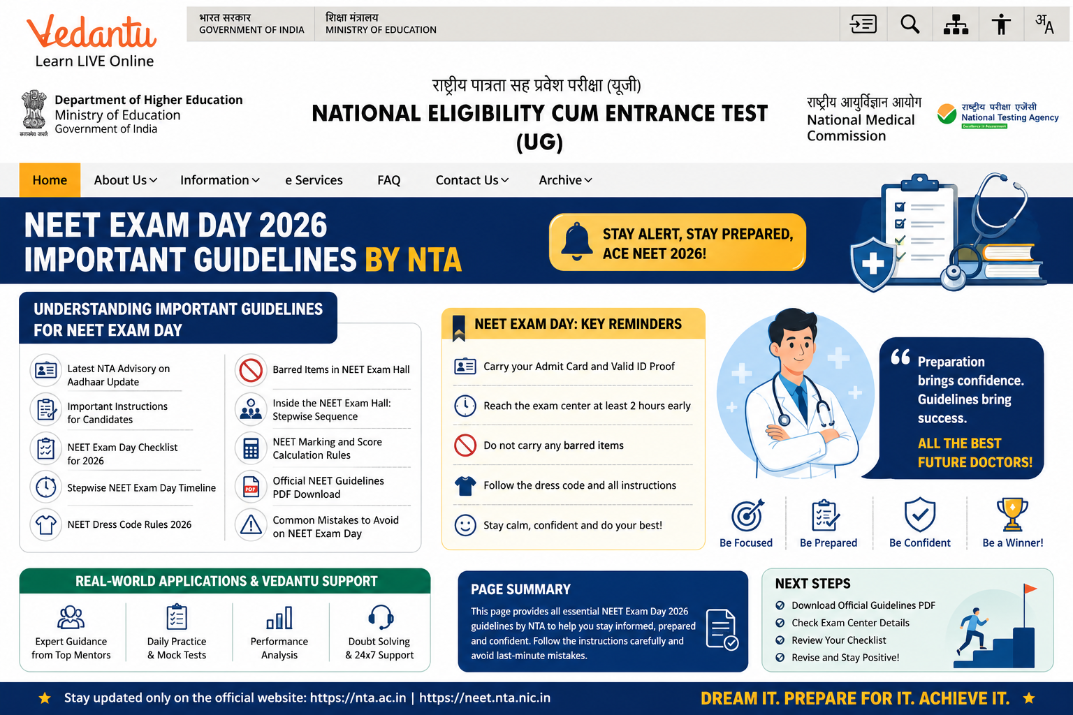 Important Guidelines For NEET Exam Day