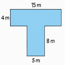 2. Find the total area and perimeter
