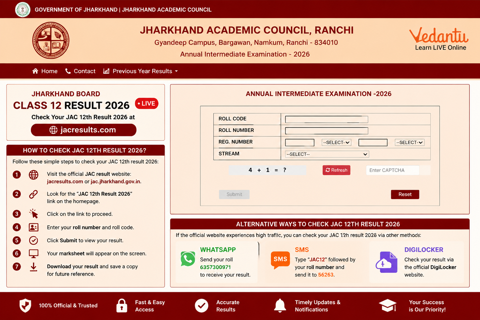 JAC 12th Result 2026