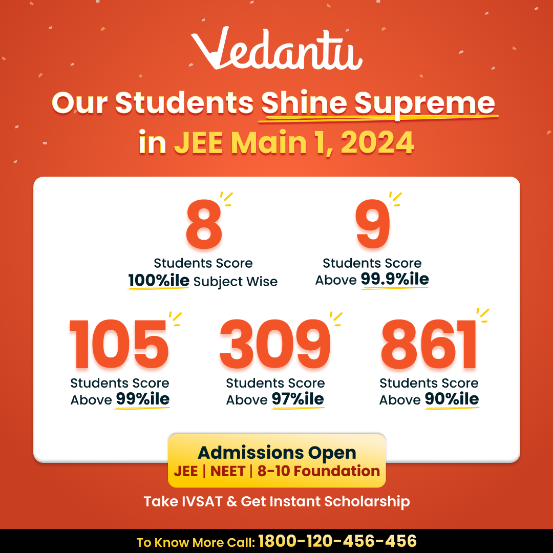 JEE Main Student shine of Vedantu