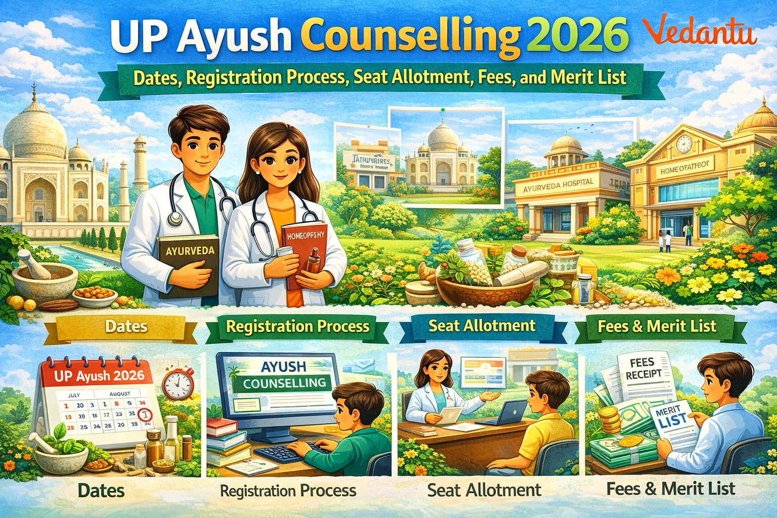 UP Ayush Counselling 2026 Dates, Registration Process, Seat Allotment, Fees, and Merit List