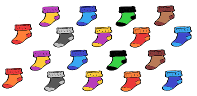 Different coloured socks