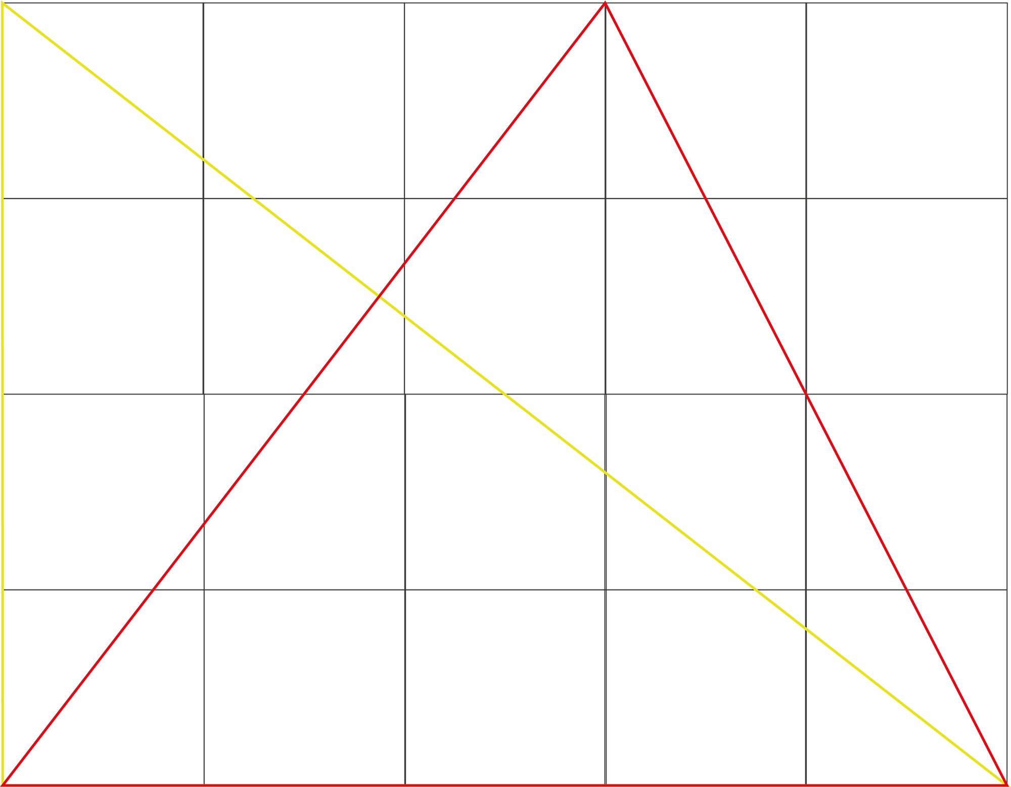 Area of the yellow triangle