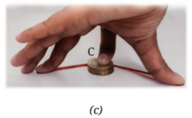 Is the work done by friction on the stack of coins that travels on a rough surface (Fig.6. 13e) positive, negative, or zero.png