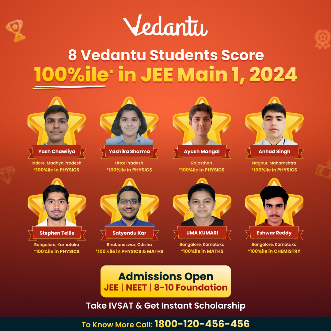 Vedantu’s Success On JEE Main 2024 Session 1 Topers list