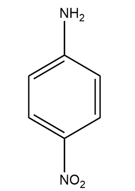 Structural formula of p-nitroaniline