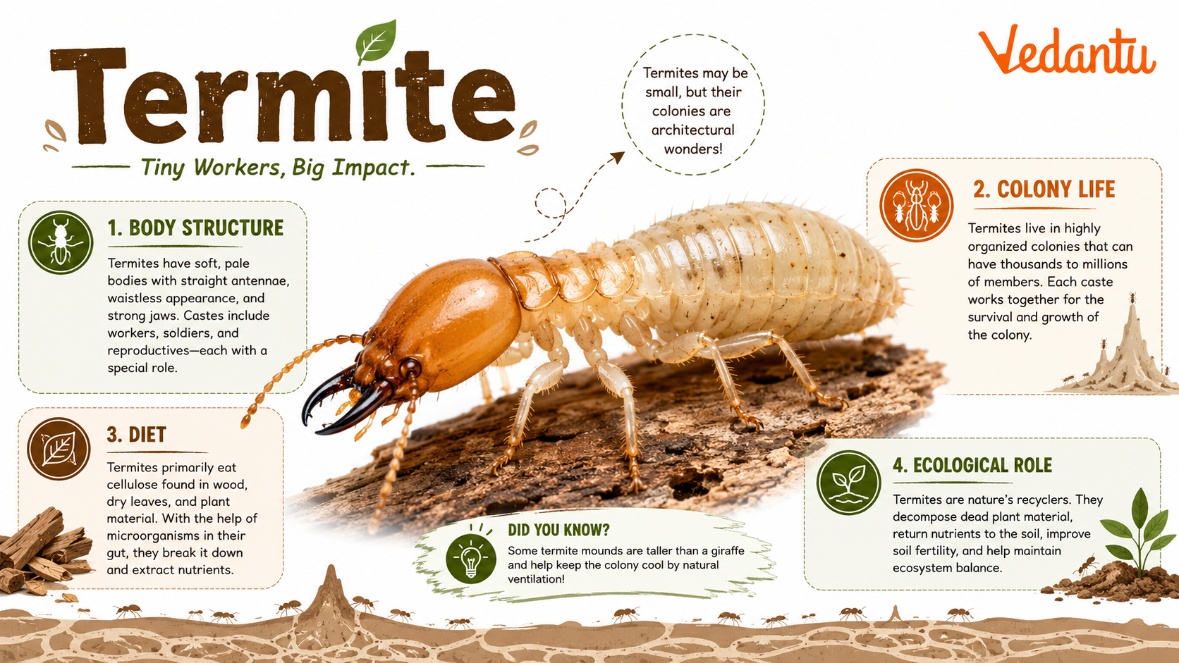 Termite insect close-up view