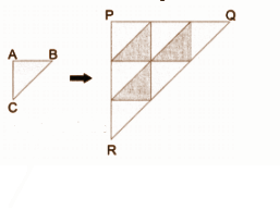 Yes, nine copies of △ABC can be arranged inside △PQR.png
