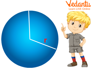 Showing a three-dimensional figure, sphere