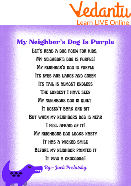 My Neighbour’s Dog Is Purple Poem