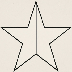 Color one-half of the star