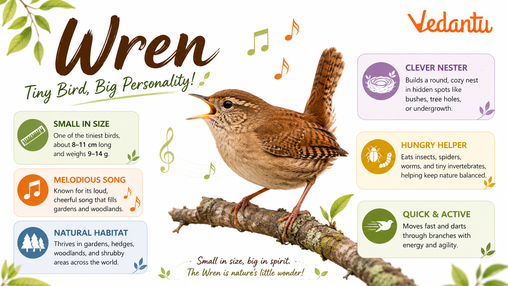 Wren bird perched on a branch