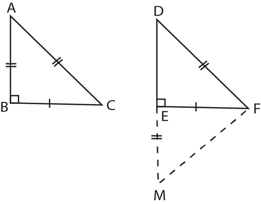 Theorem of RHS (Right Angle Hypotenuse Side) Congruence